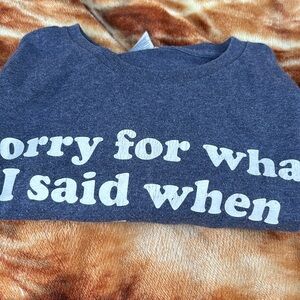Delta Pro Weight Sarcasm Blue SS Tee Sorry for What I Said When I Was Hangry L